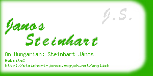 janos steinhart business card